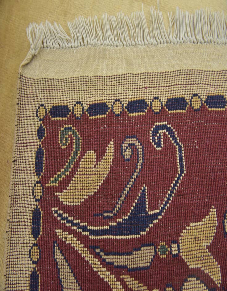 Detail image of  5' 7 x 8'  Hand Knotted Peshawar Ziegler Rug