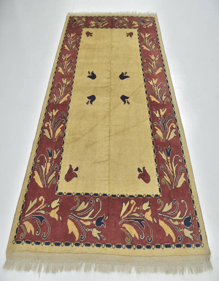 Detail image of  5' 7 x 8'  Hand Knotted Peshawar Ziegler Rug