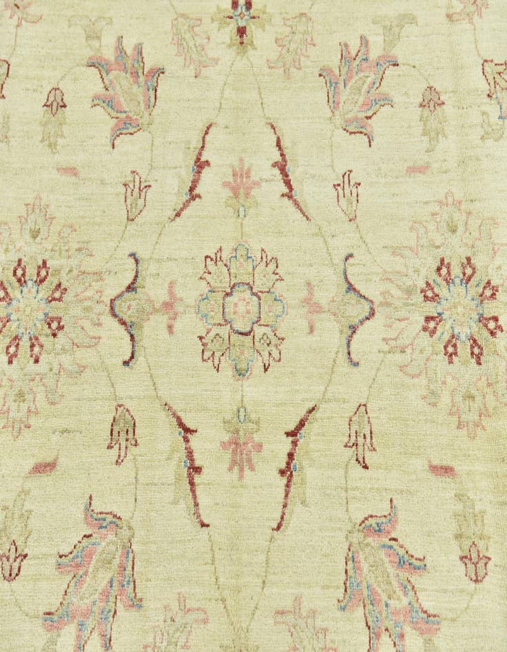 Detail image of  6' x 9' 4  Hand Knotted Peshawar Ziegler Rug