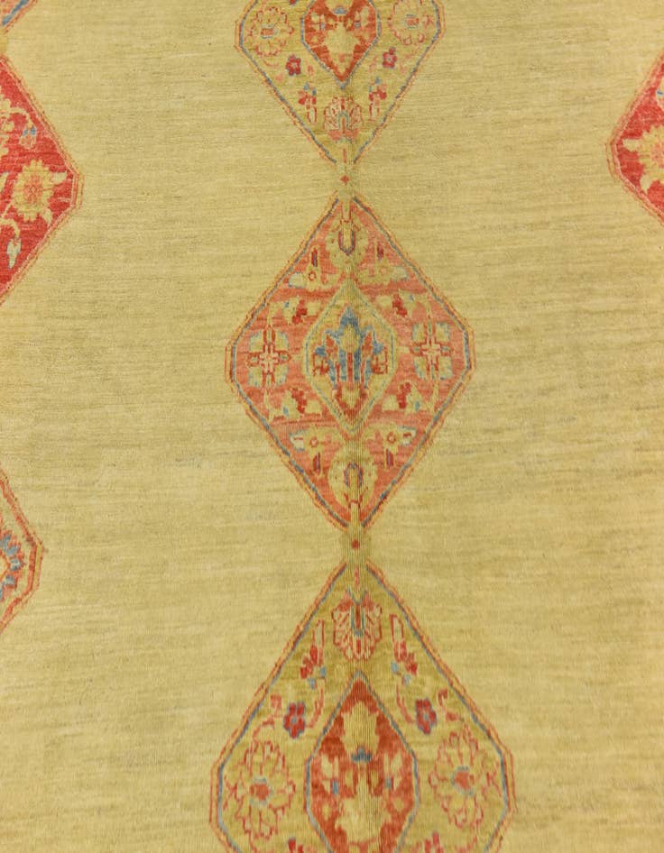 Detail image of  6' 9 x 9' 10  Hand Knotted Peshawar Ziegler Rug