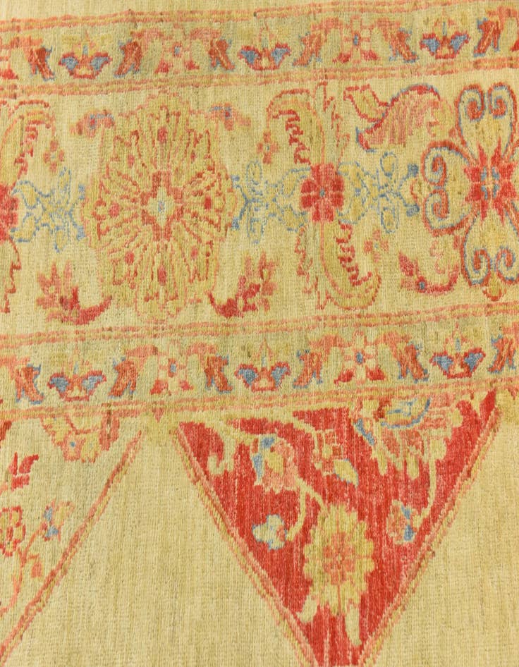 Detail image of  6' 9 x 9' 10  Hand Knotted Peshawar Ziegler Rug