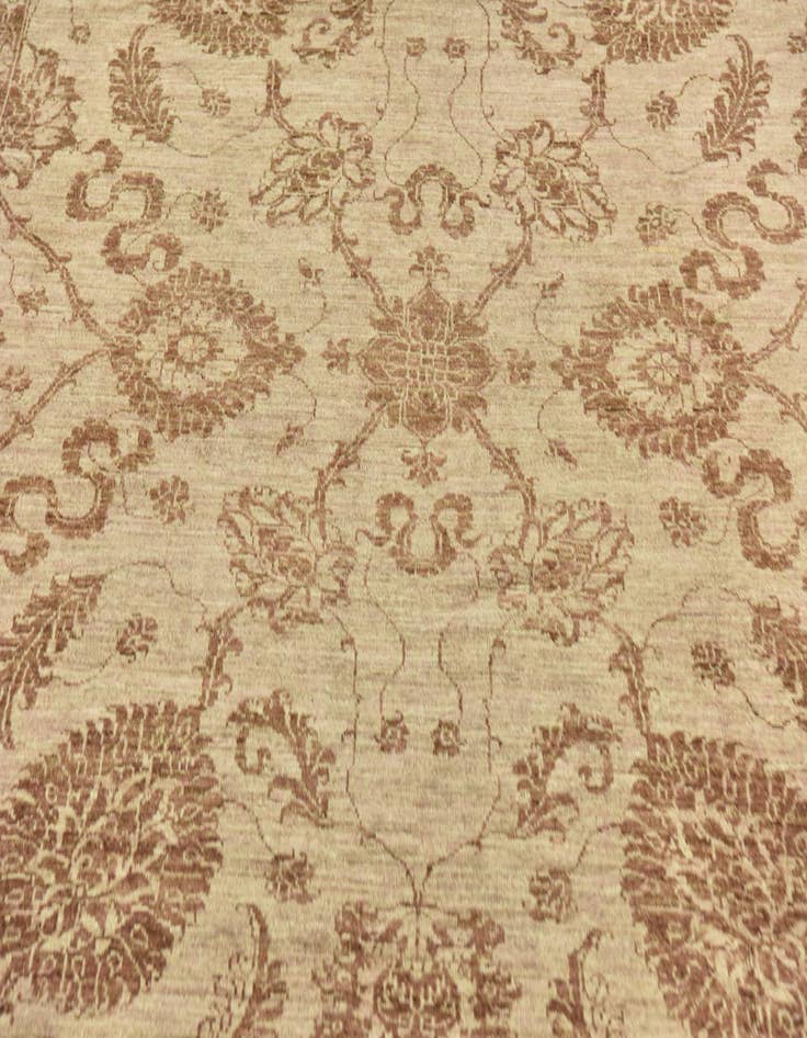 Detail image of  6' 10 x 9' 10  Hand Knotted Peshawar Ziegler Rug