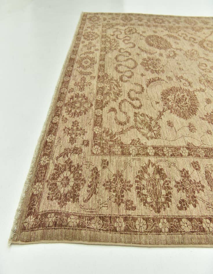 Detail image of  6' 10 x 9' 10  Hand Knotted Peshawar Ziegler Rug