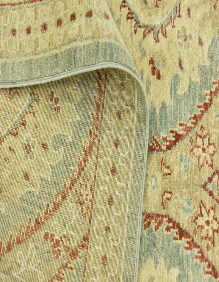 Detail image of  6' 5 x 9' 7  Hand Knotted Peshawar Ziegler Rug