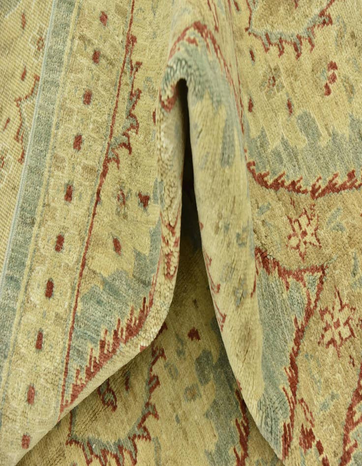 Detail image of  6' 5 x 9' 7  Hand Knotted Peshawar Ziegler Rug