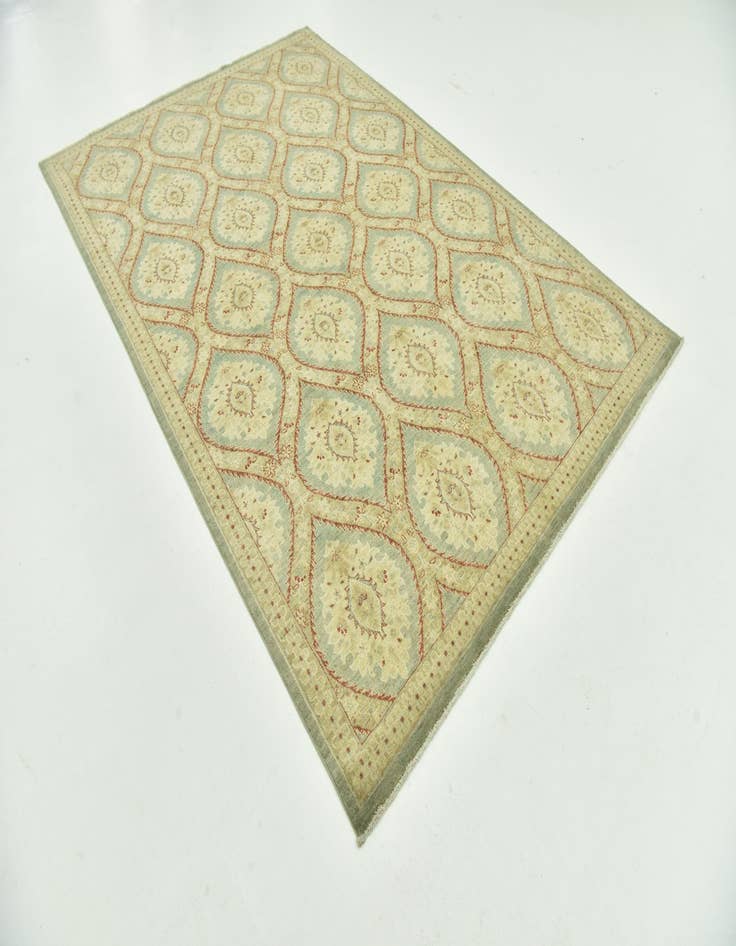 Detail image of  6' 5 x 9' 7  Hand Knotted Peshawar Ziegler Rug