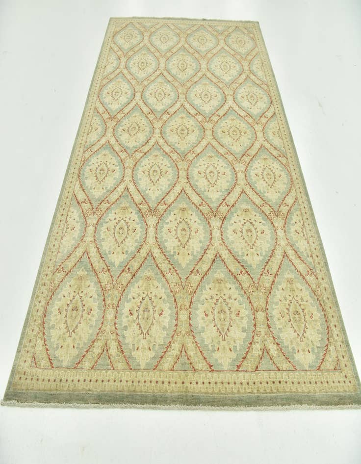 Detail image of  6' 5 x 9' 7  Hand Knotted Peshawar Ziegler Rug