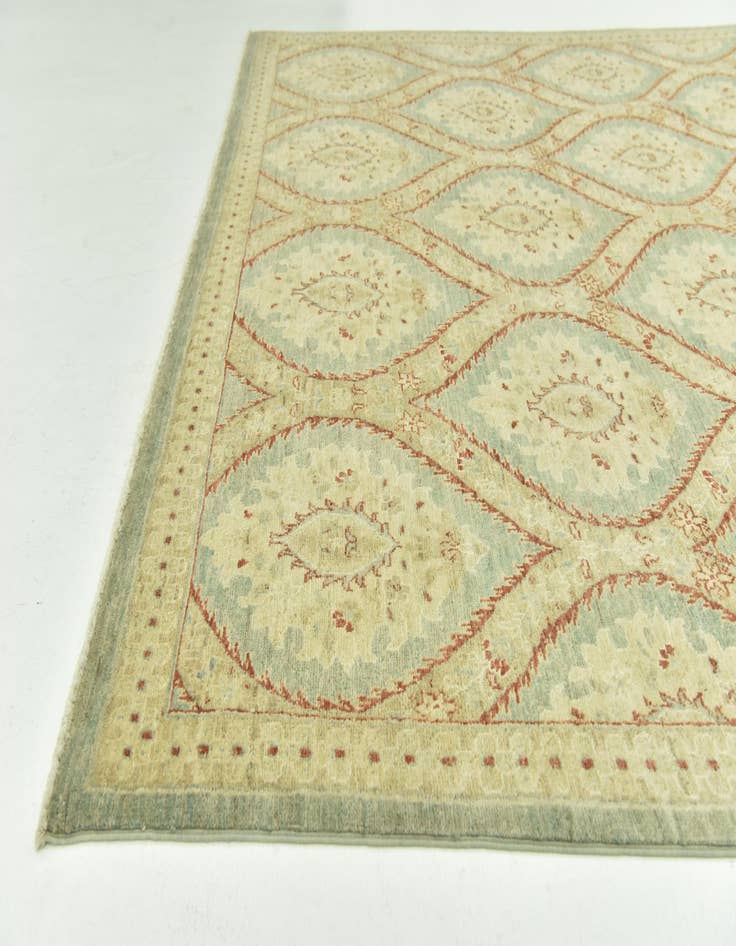 Detail image of  6' 5 x 9' 7  Hand Knotted Peshawar Ziegler Rug