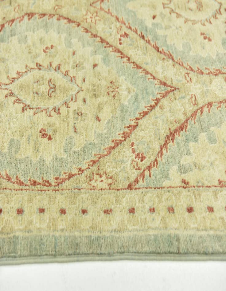 Detail image of  6' 5 x 9' 7  Hand Knotted Peshawar Ziegler Rug