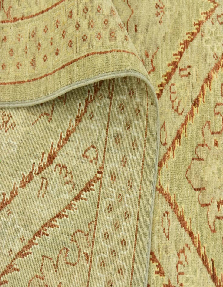 Detail image of  6' 8 x 9' 5  Hand Knotted Peshawar Ziegler Rug