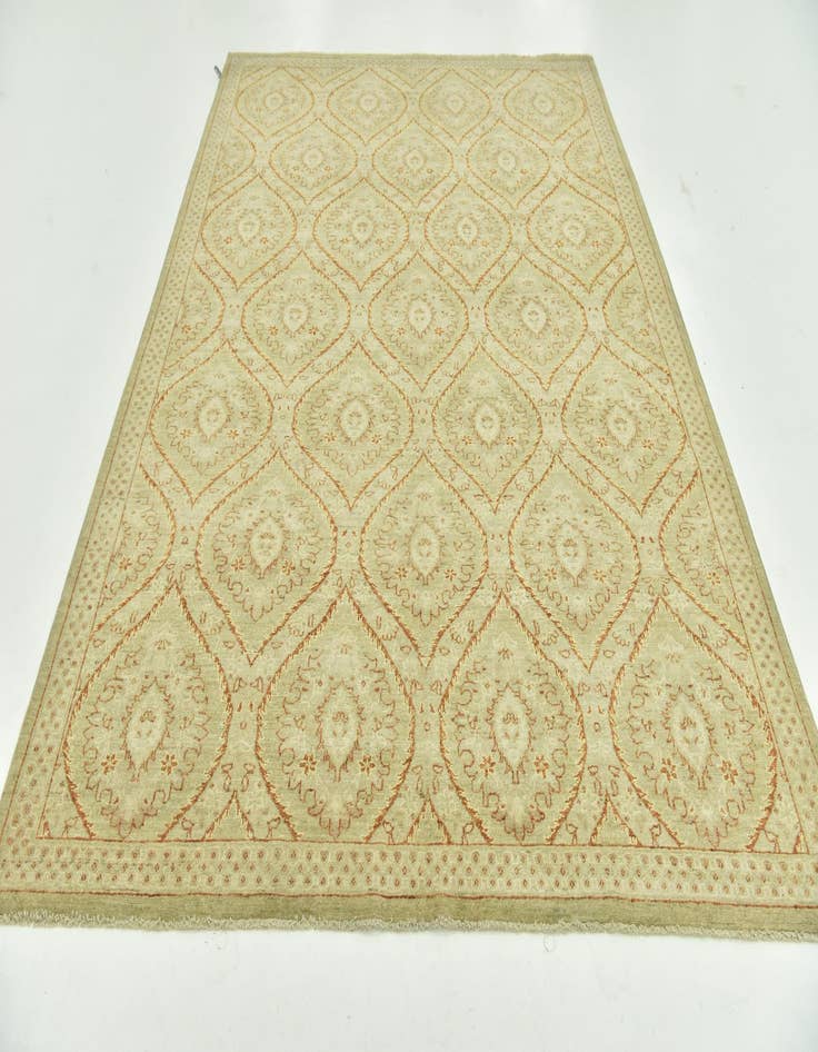 Detail image of  6' 8 x 9' 5  Hand Knotted Peshawar Ziegler Rug