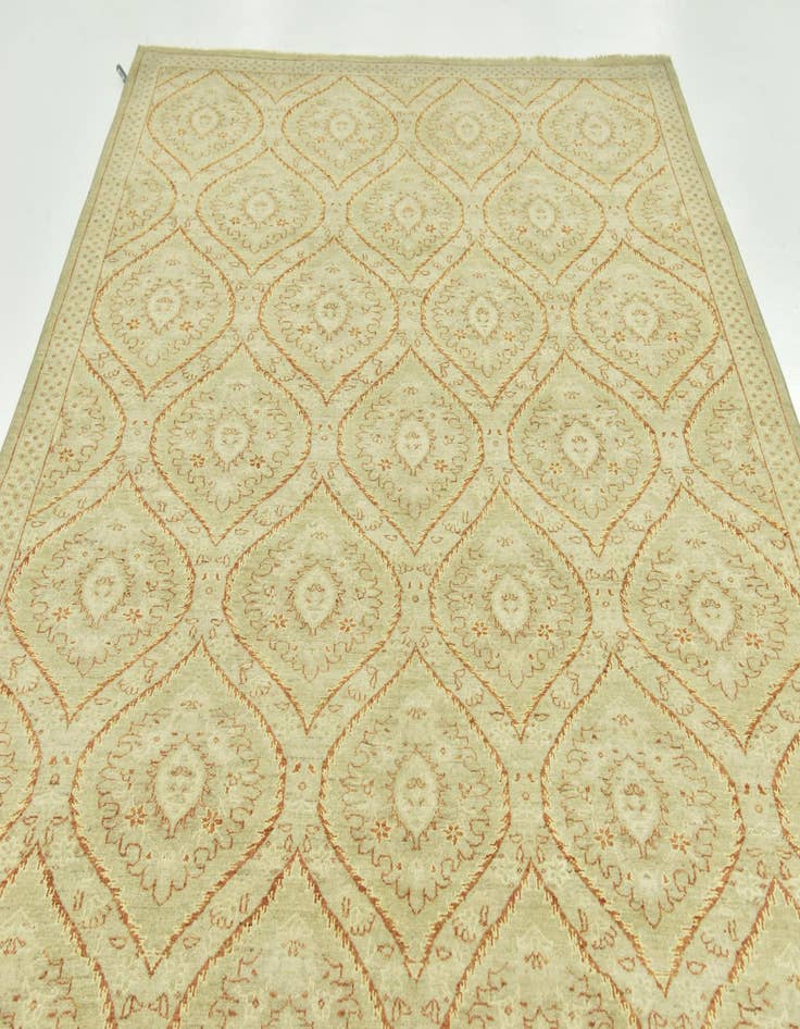 Detail image of  6' 8 x 9' 5  Hand Knotted Peshawar Ziegler Rug