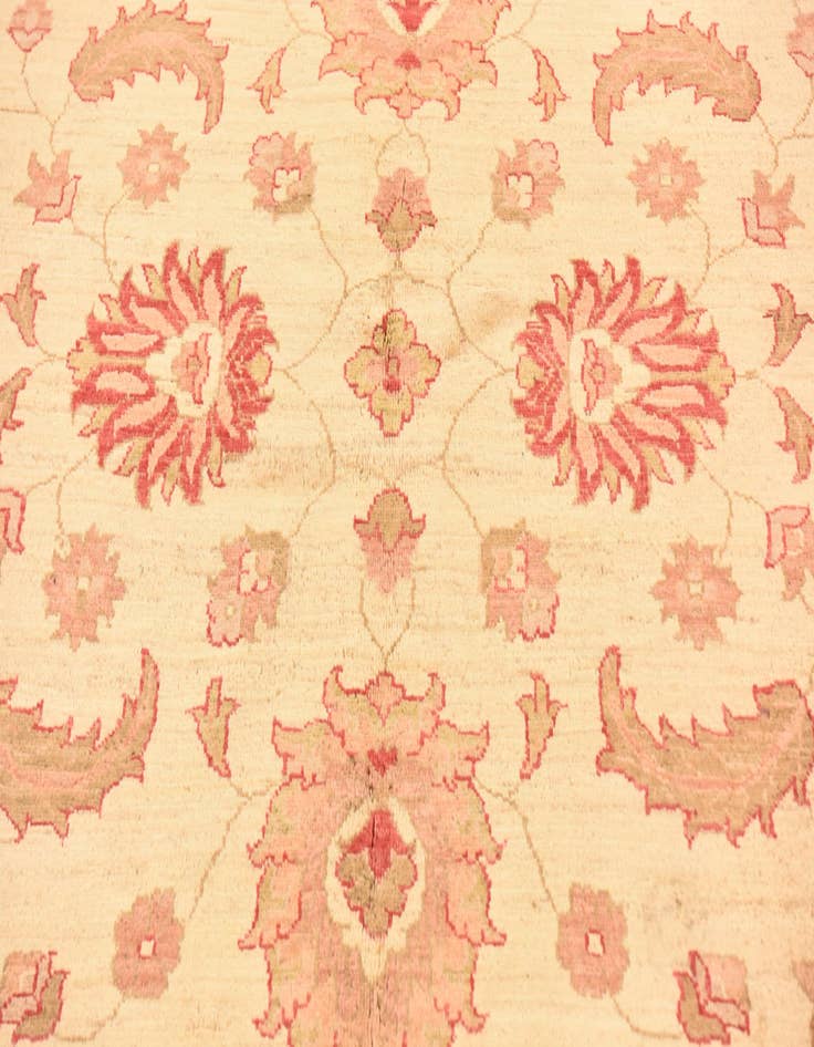 Detail image of  5' 11 x 9'  Hand Knotted Peshawar Ziegler Wool Rug