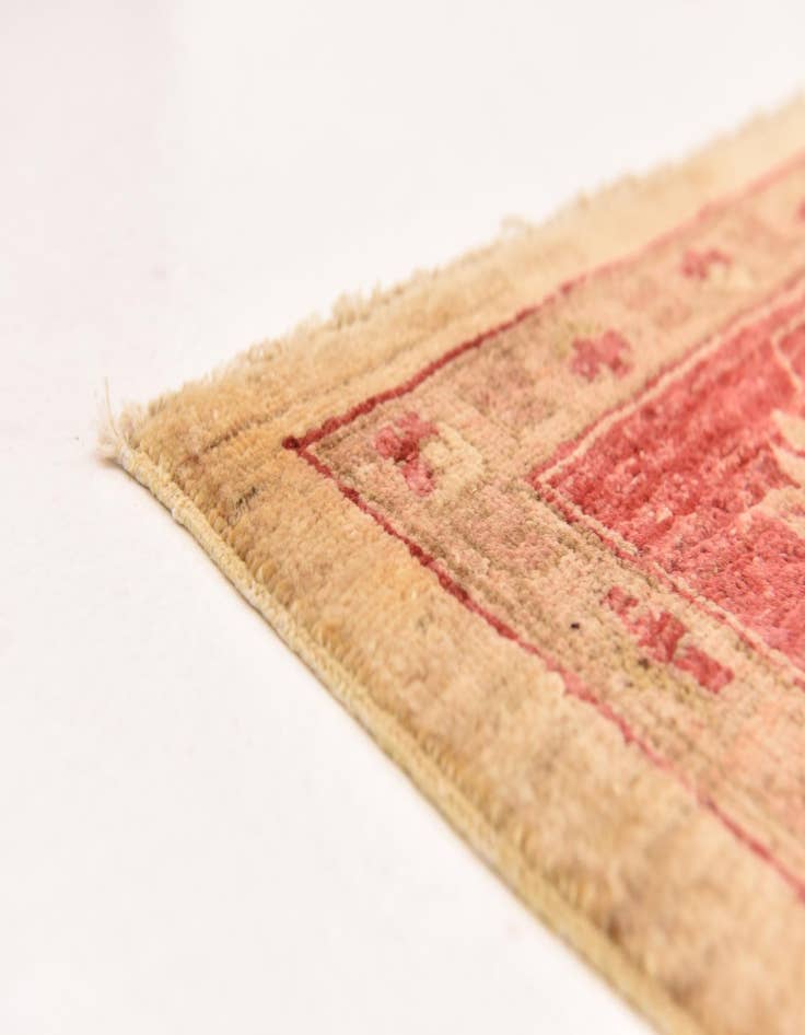 Detail image of  5' 11 x 9'  Hand Knotted Peshawar Ziegler Wool Rug