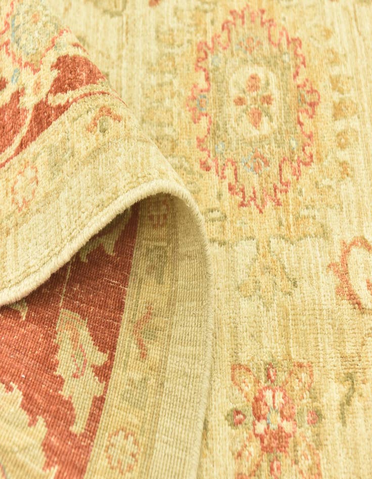 Detail image of  6' 8 x 9' 8  Hand Knotted Peshawar Ziegler Rug