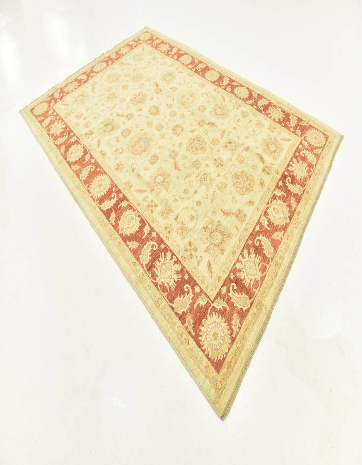 Detail image of  6' 8 x 9' 8  Hand Knotted Peshawar Ziegler Rug