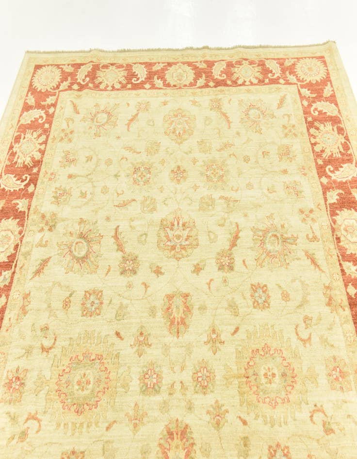 Detail image of  6' 8 x 9' 8  Hand Knotted Peshawar Ziegler Rug