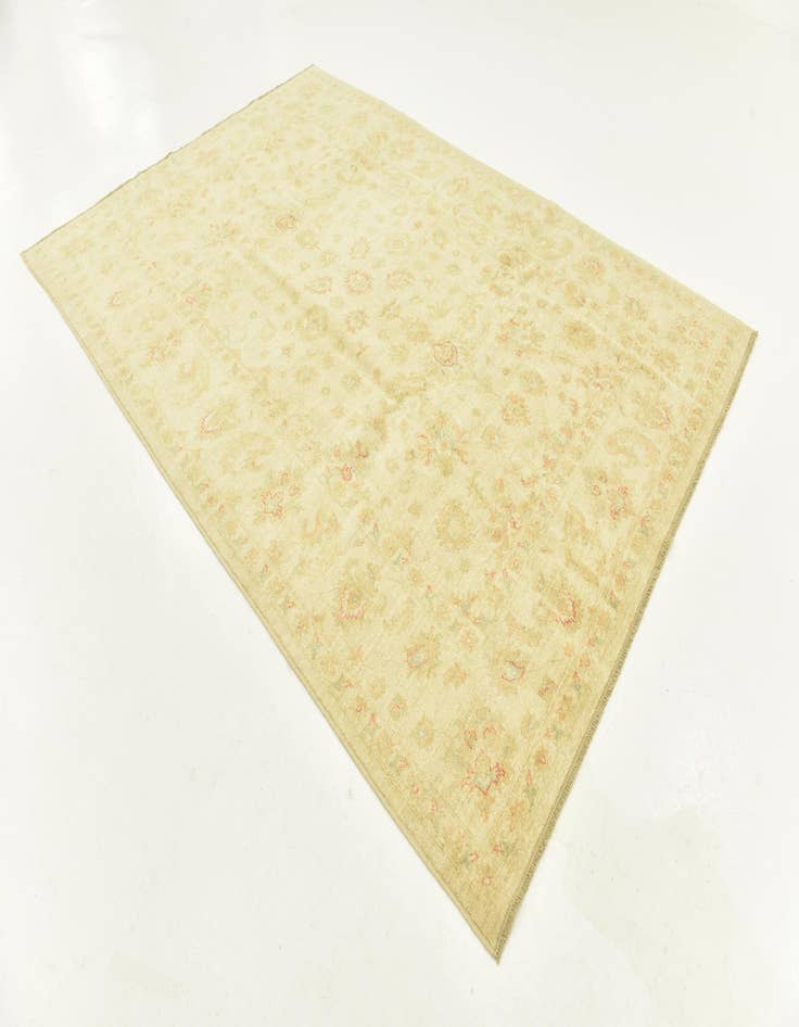 Detail image of  6' 8 x 9' 10  Hand Knotted Peshawar Ziegler Rug