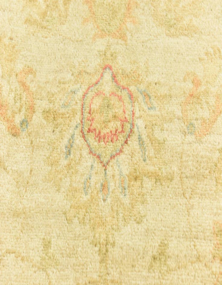 Detail image of  6' 8 x 9' 10  Hand Knotted Peshawar Ziegler Rug