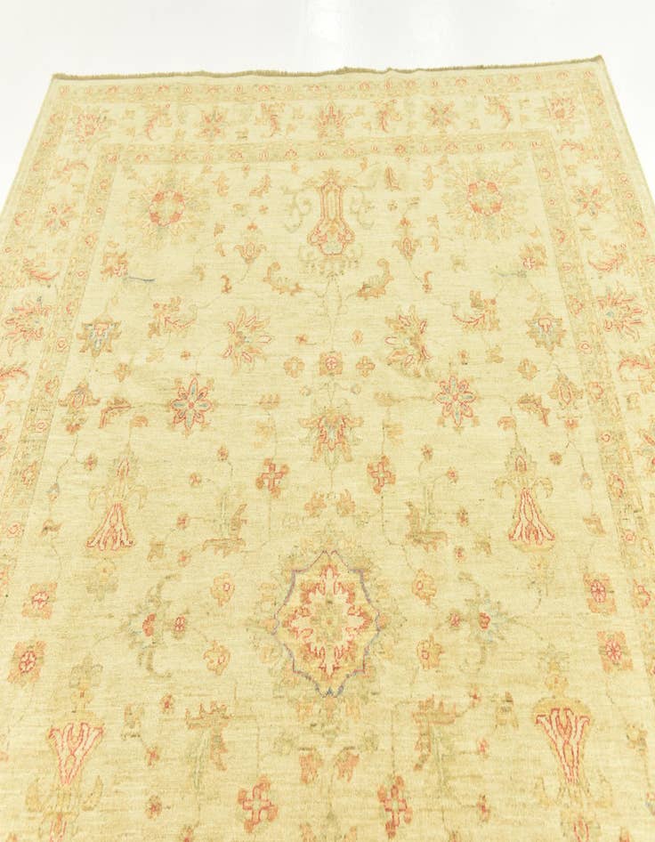 Detail image of  7' 1 x 9' 5  Hand Knotted Peshawar Ziegler Rug