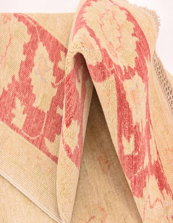 Detail image of  5' 8 x 8'  Hand Knotted Peshawar Ziegler Rug