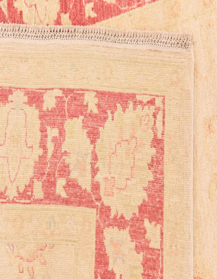 Detail image of  5' 8 x 8'  Hand Knotted Peshawar Ziegler Rug