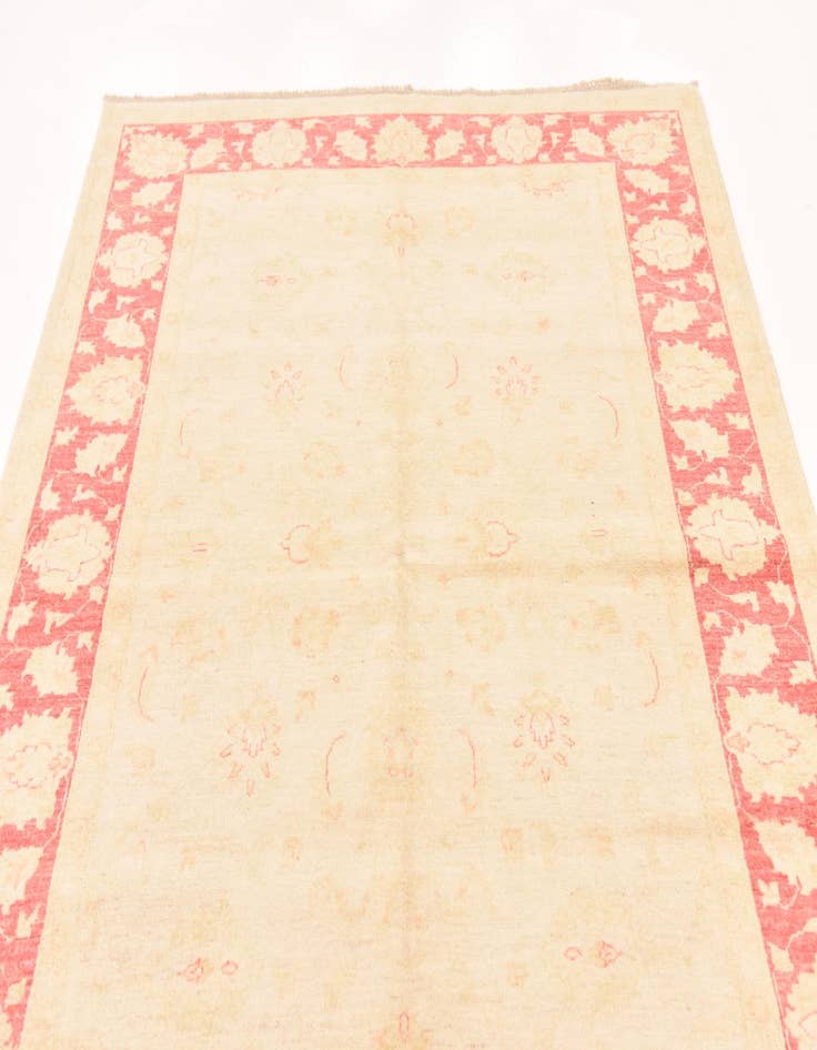 Detail image of  5' 8 x 8'  Hand Knotted Peshawar Ziegler Rug