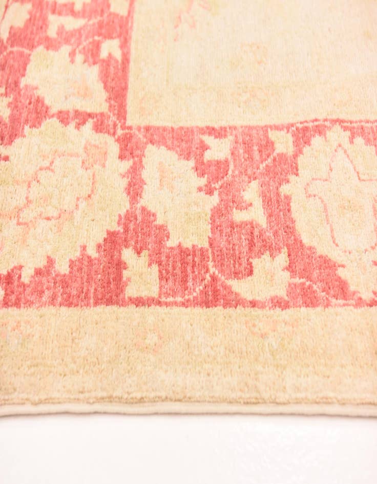 Detail image of  5' 8 x 8'  Hand Knotted Peshawar Ziegler Rug