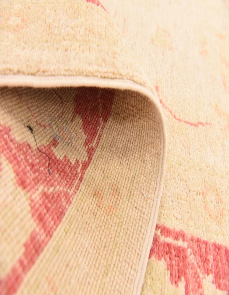 Detail image of  5' 8 x 8'  Hand Knotted Peshawar Ziegler Rug