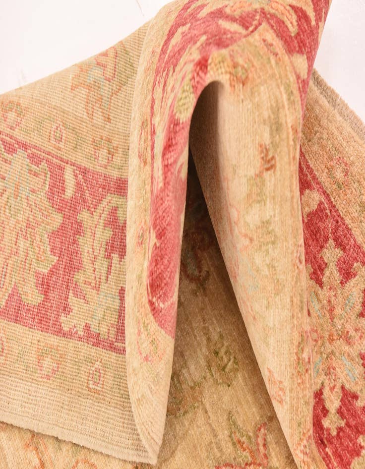 Detail image of  5' 7 x 8'  Hand Knotted Peshawar Ziegler Rug