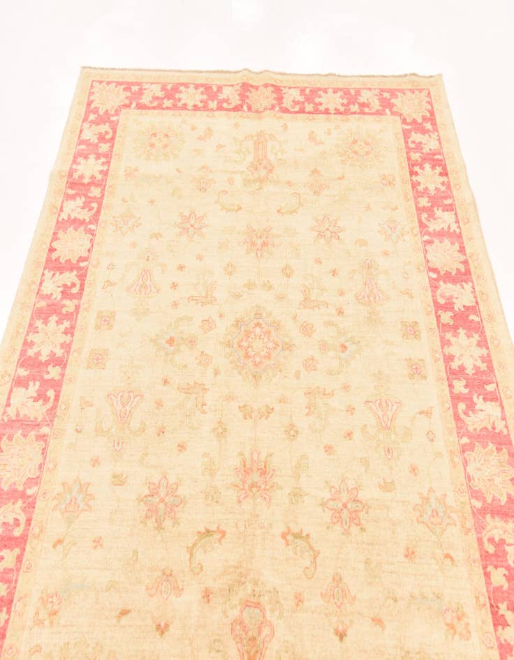 Detail image of  5' 7 x 8'  Hand Knotted Peshawar Ziegler Rug