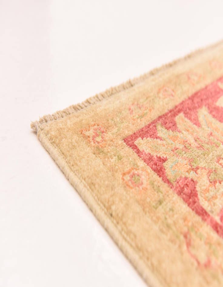 Detail image of  5' 7 x 8'  Hand Knotted Peshawar Ziegler Rug