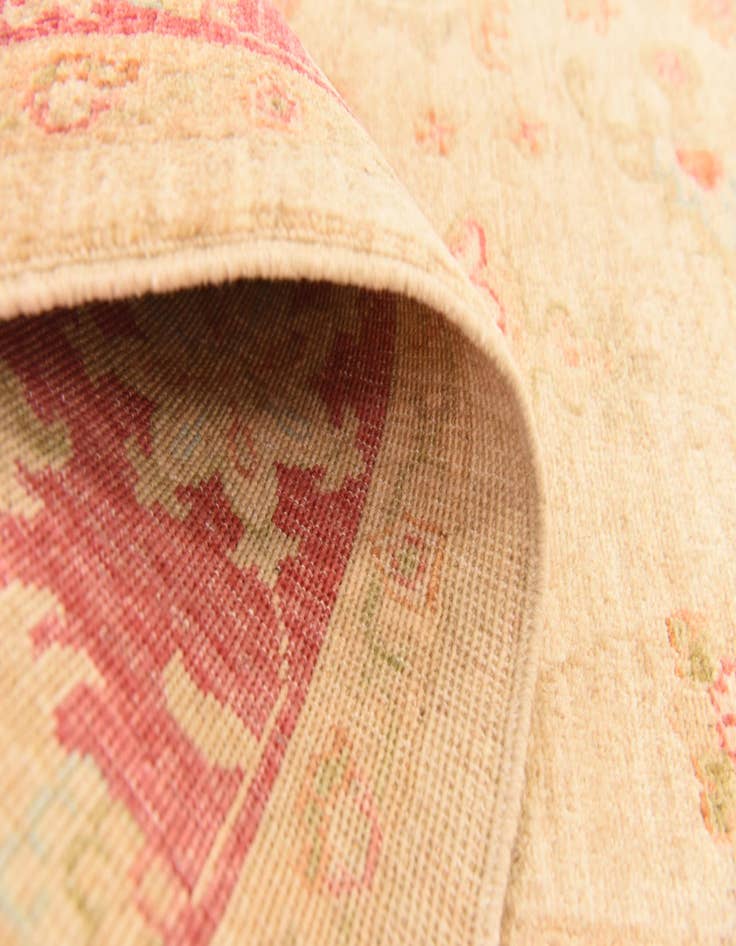 Detail image of  5' 7 x 8'  Hand Knotted Peshawar Ziegler Rug