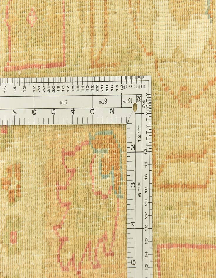 Detail image of  9' 10 x 13'  Hand Knotted Peshawar Ziegler Rug