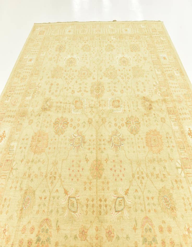 Detail image of  9' 10 x 13'  Hand Knotted Peshawar Ziegler Rug