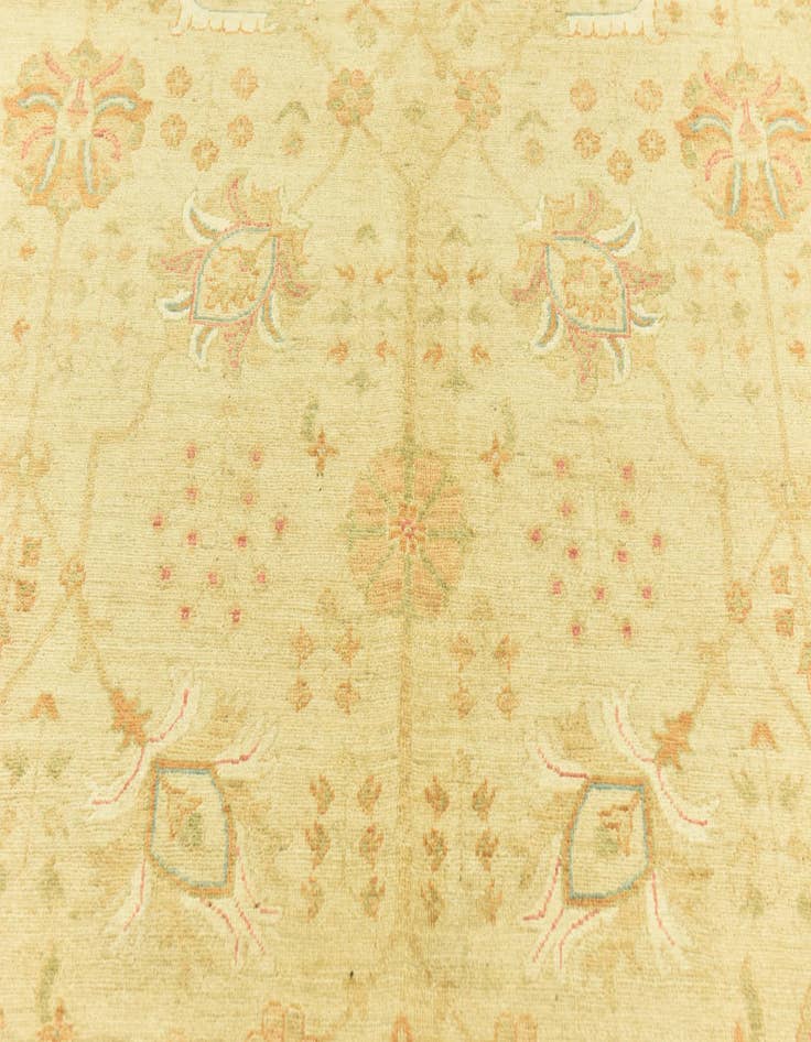 Detail image of  9' 10 x 13'  Hand Knotted Peshawar Ziegler Rug