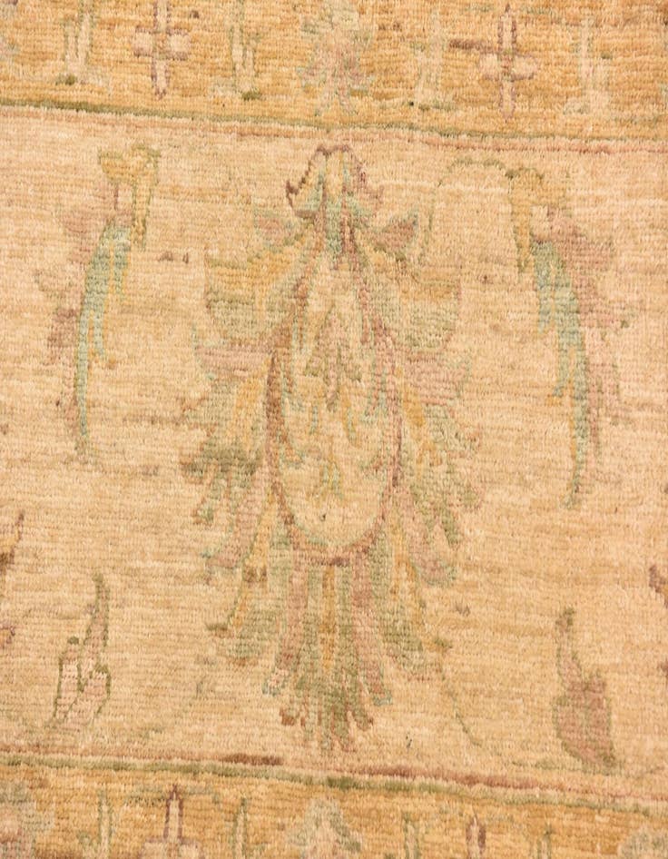 Detail image of  8' 9 x 12'  Hand Knotted Peshawar Ziegler Rug