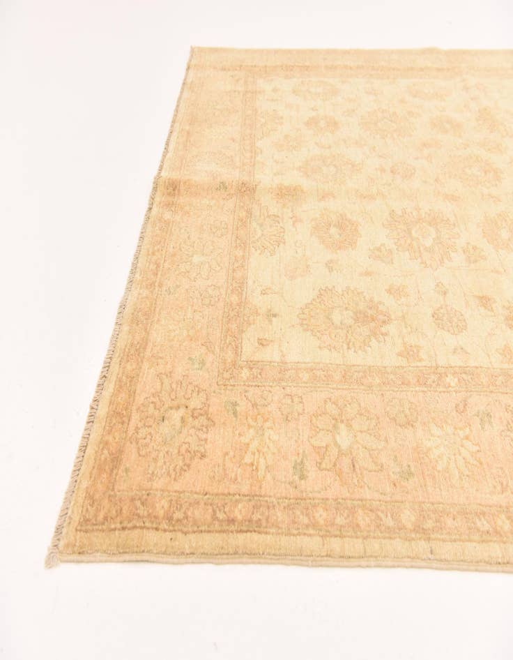 Detail image of  5' 9 x 8'  Hand Knotted Peshawar Ziegler Rug