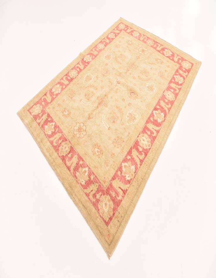 Detail image of  5' 7 x 7' 8  Hand Knotted Peshawar Ziegler Rug