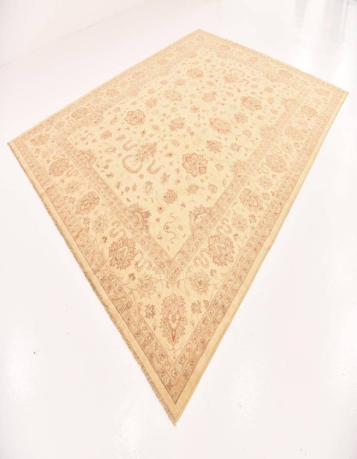 Detail image of  9' 9 x 12' 8  Hand Knotted Peshawar Ziegler Rug