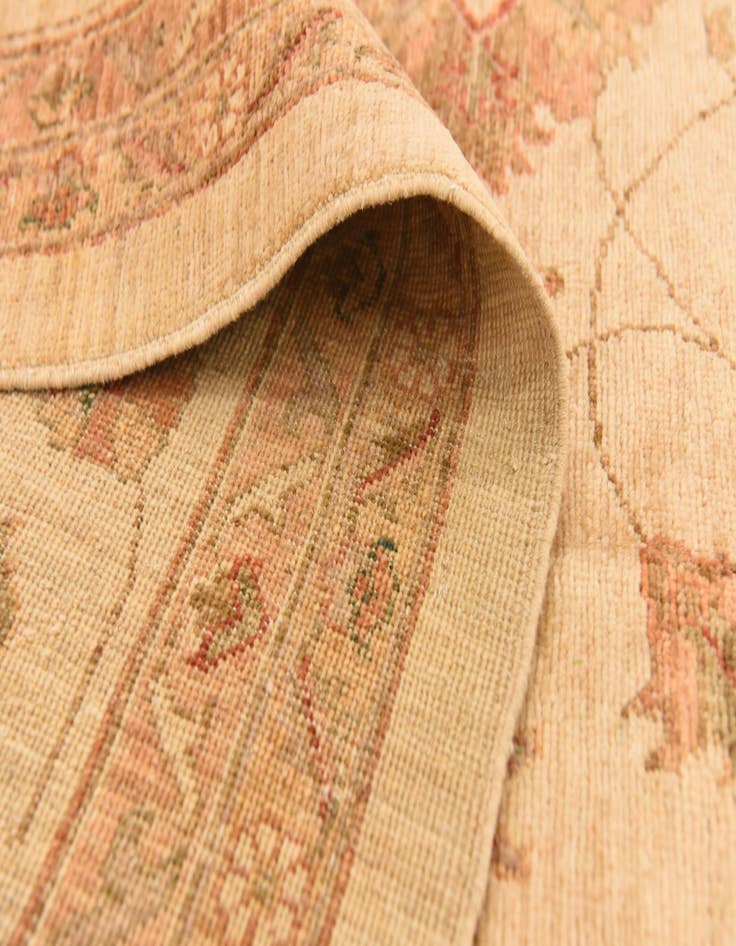 Detail image of  9' 10 x 13'  Hand Knotted Peshawar Ziegler Rug
