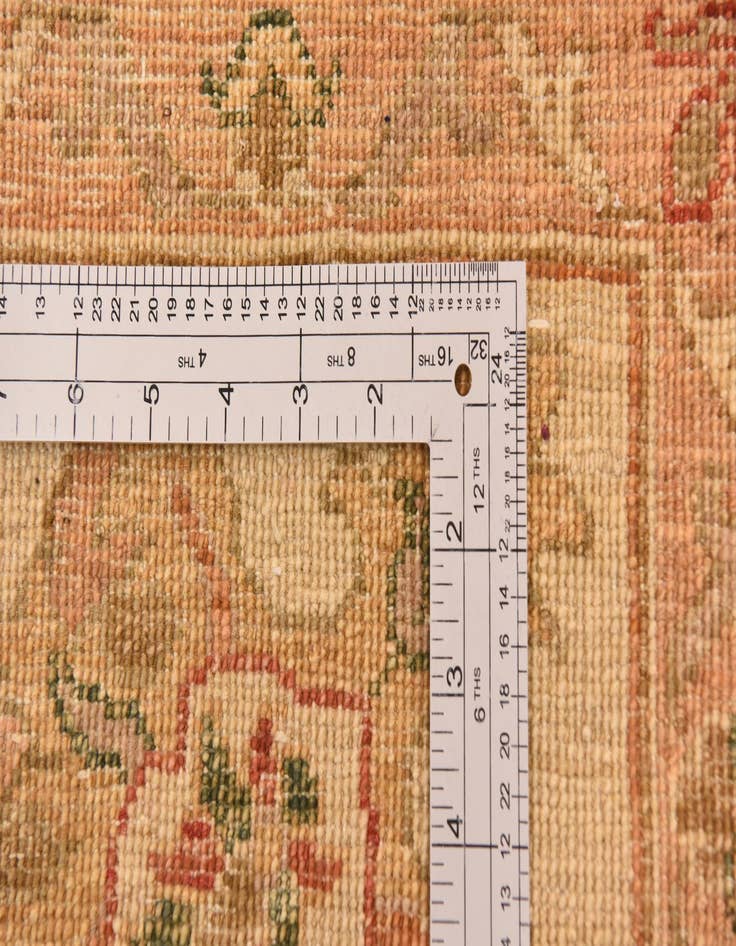 Detail image of  9' 10 x 13'  Hand Knotted Peshawar Ziegler Rug