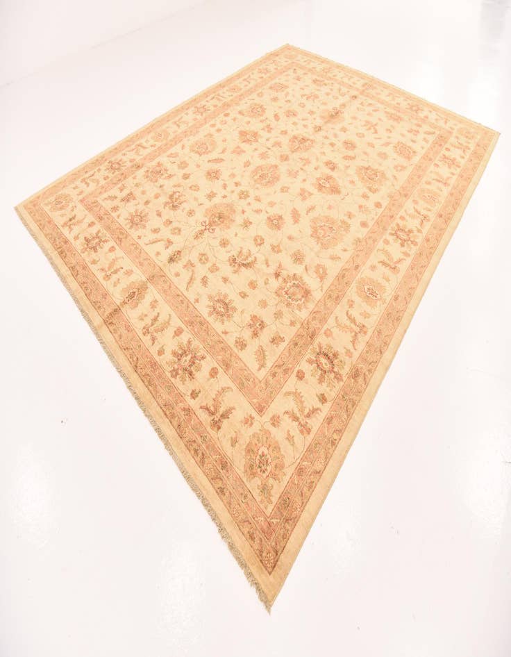 Detail image of  9' 10 x 13'  Hand Knotted Peshawar Ziegler Rug