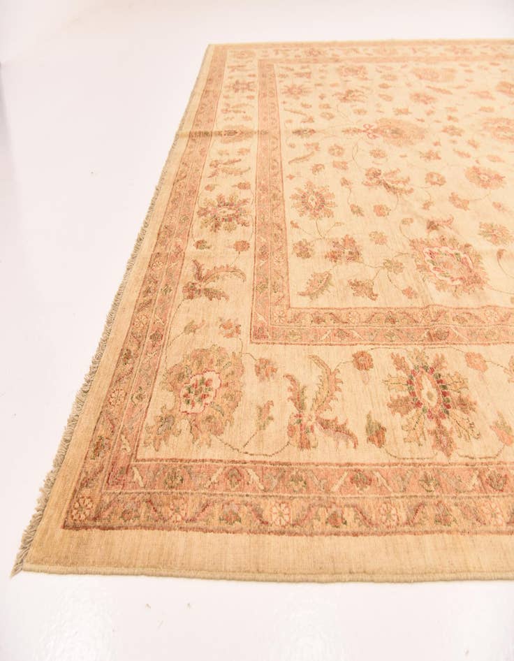 Detail image of  9' 10 x 13'  Hand Knotted Peshawar Ziegler Rug