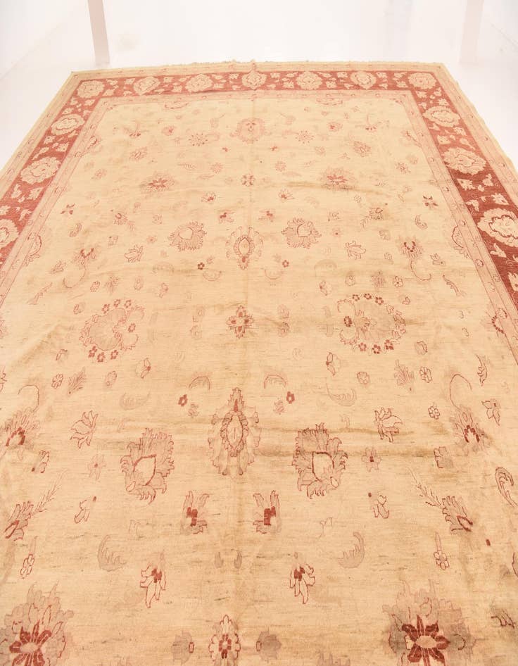 Detail image of  15' 10 x 19' 5  Hand Knotted Peshawar Ziegler Rug