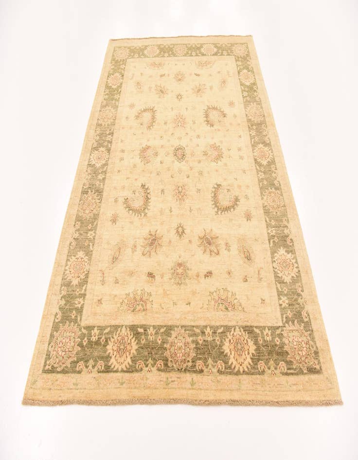 Detail image of  5' 8 x 8'  Hand Knotted Peshawar Ziegler Rug