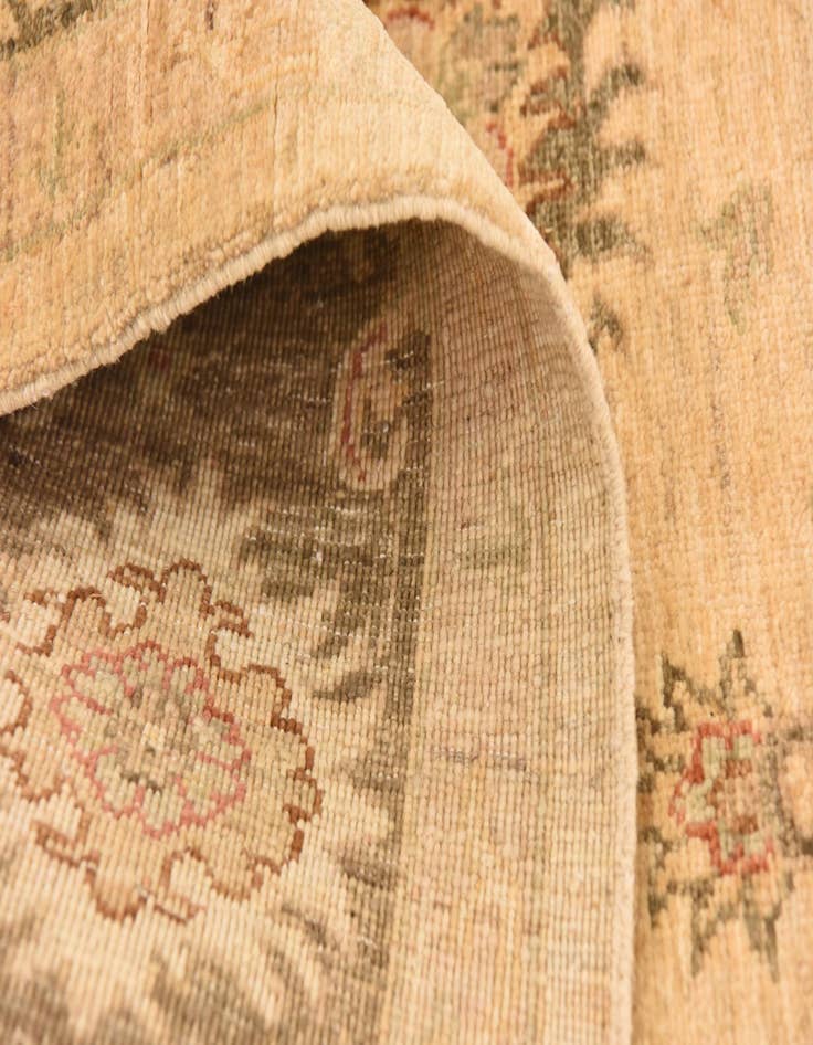 Detail image of  5' 8 x 8'  Hand Knotted Peshawar Ziegler Rug