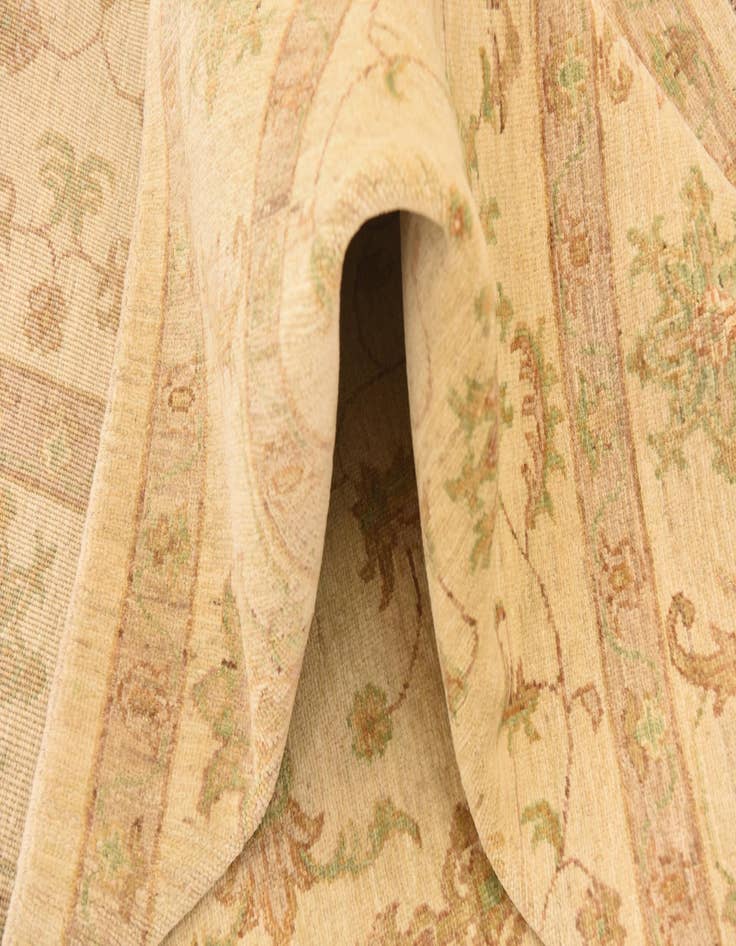 Detail image of  5' 8 x 8'  Hand Knotted Peshawar Ziegler Rug