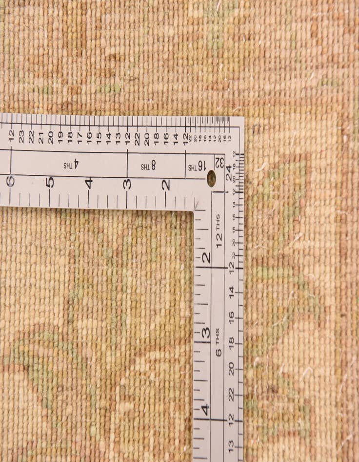 Detail image of  5' 8 x 8'  Hand Knotted Peshawar Ziegler Rug