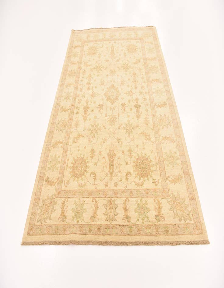 Detail image of  5' 8 x 8'  Hand Knotted Peshawar Ziegler Rug